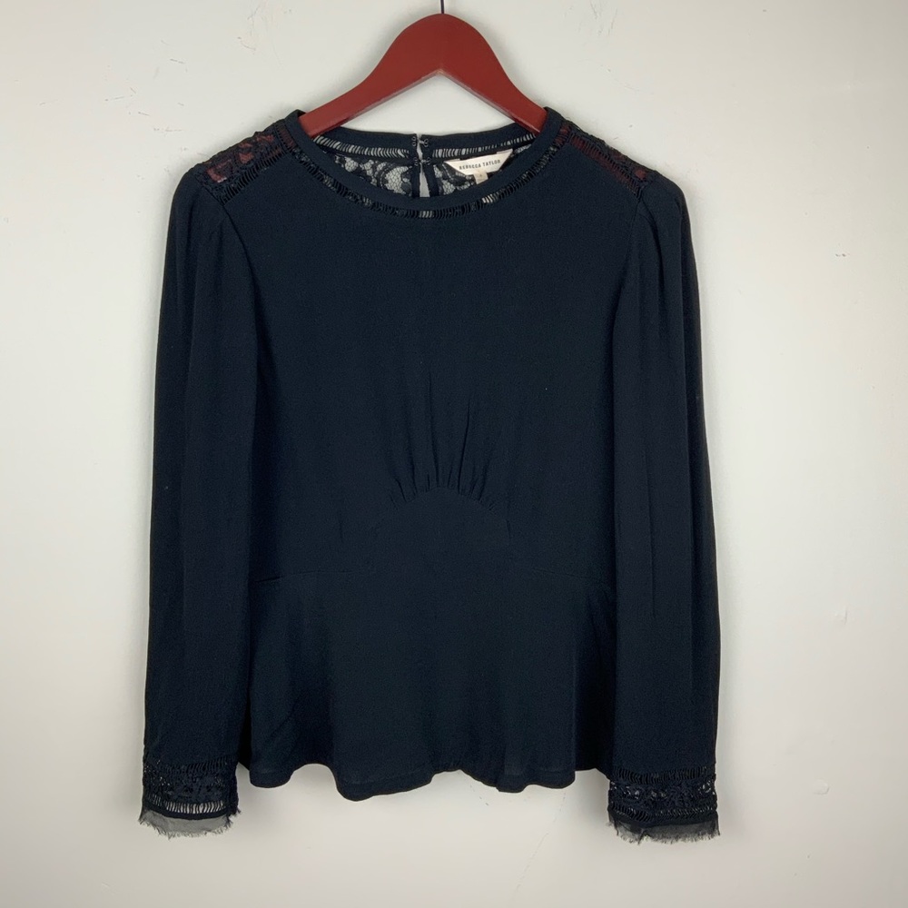 Rebecca Taylor lace back blouse